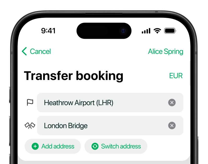 i’way mobile app shown on a smartphone screen